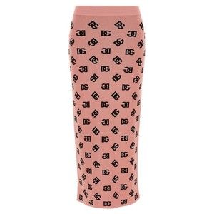 Dolce & Gabbana High-Waist Sheath Skirt With Dg Jacquard Logo - NWT